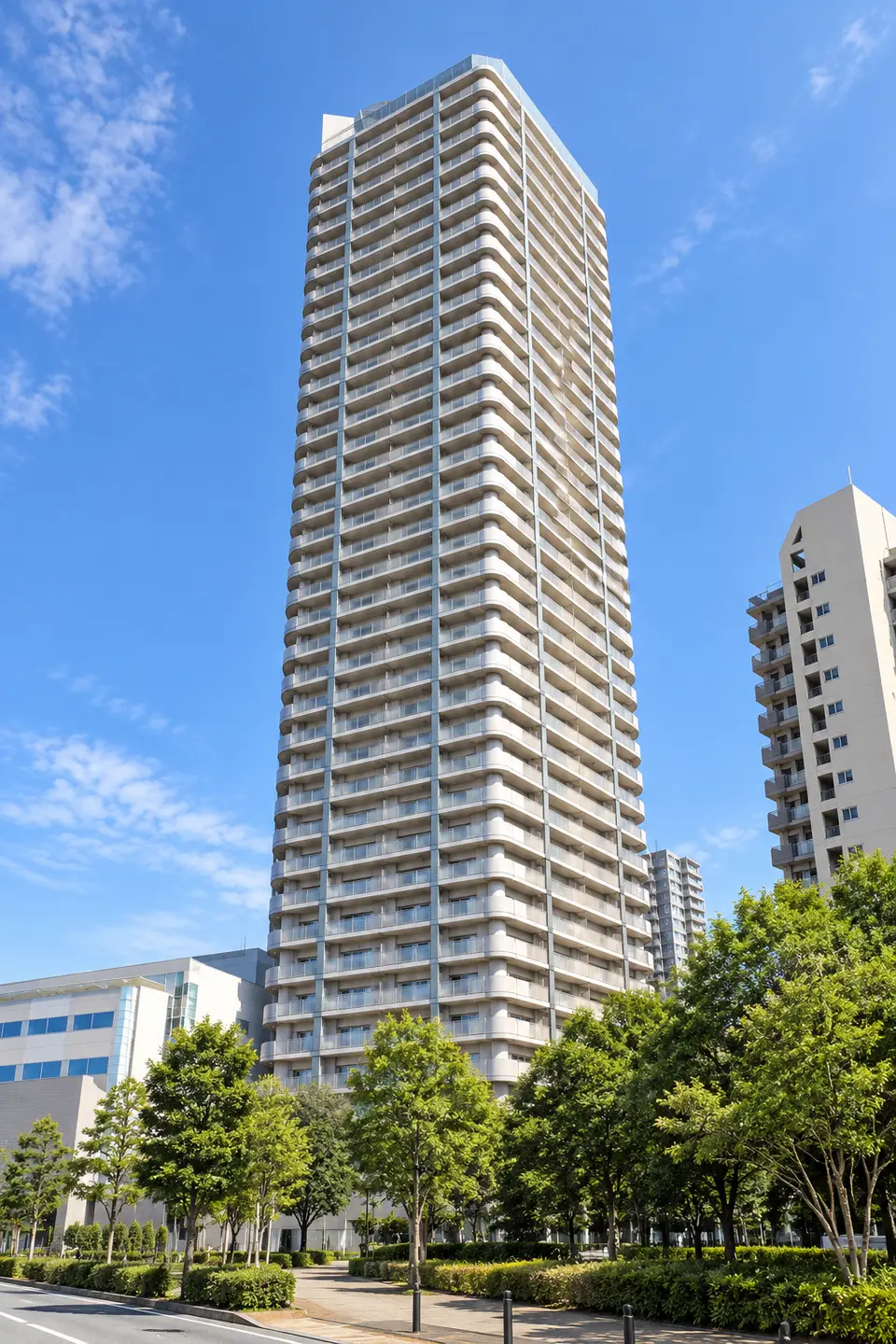 Generated illustration (not the actual building) of ORUTOYOKOHAMA VIEW PORISU WEST TOWER