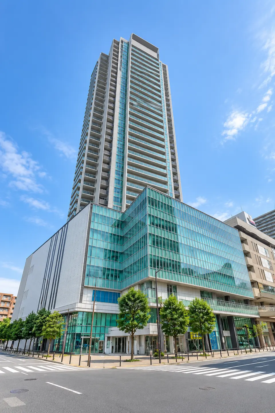 Generated illustration (not the actual building) of KAMIOKA TOWER THE RESIDENCE