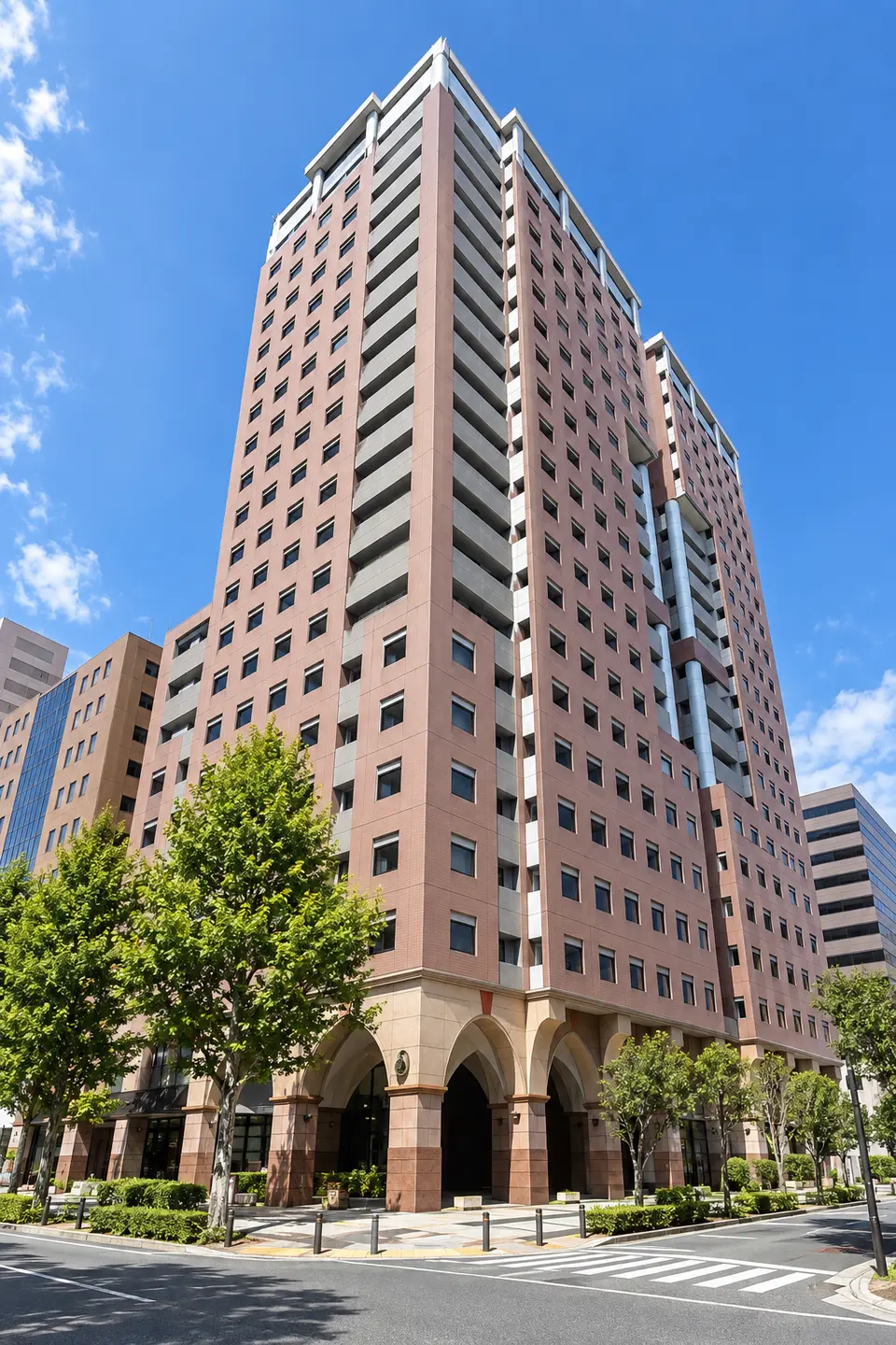 Generated illustration (not the actual building) of BIRUNUBU TOWER YOKOHAMA KANNAI