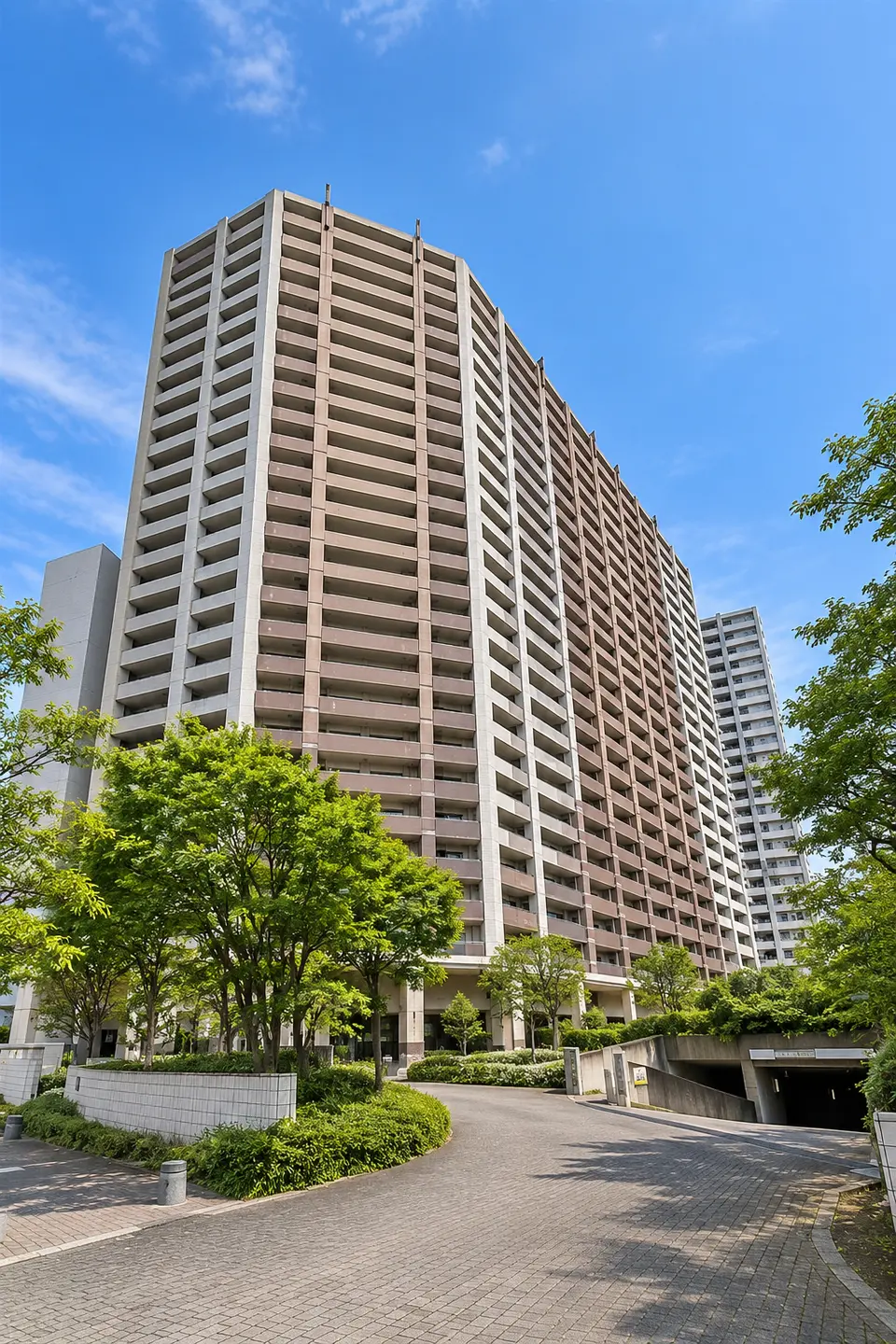 Generated illustration (not the actual building) of YOKOHAMA TOWER RINGU SQUARE THE WEST