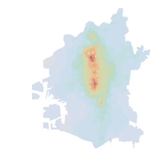 Map of 2026 officially assessed land prices in Osaka, shown by color