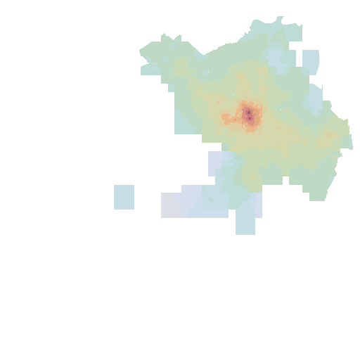 Map of 2026 officially assessed land prices in Sapporo, shown by color